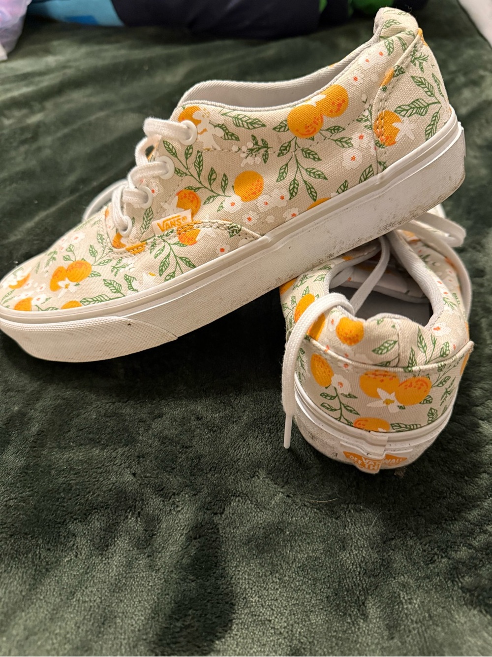 🍊🌸 Vans Citrus Floral Sneakers — Women’s 7.5